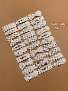 10pcs Fashionable Minimalist Premium Style Random BB Hair Clips, Suitable For Daily Use Hair Accessories - Multicolor - View 7