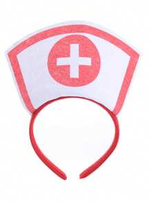 1pc Halloween Carnival Nurse Hat Headband - Multicolor - View 2