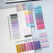 5 Styles Combination 1 Set, Multiple Shapes Index Labels, PET Semi-Transparent Blue Series Sticky Notes, Marking Stickers For Student Textbooks, Reading Books, Message Notes, School Supplies, Ultra-Thin Index Tabs, Back To School Supplies - one-size - View 10