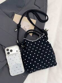 Korean Style Fashionable Polka Dot Crossbody Bag New Simple Crossbody Bag Versatile Handbag Women's Bag - Black - View 2