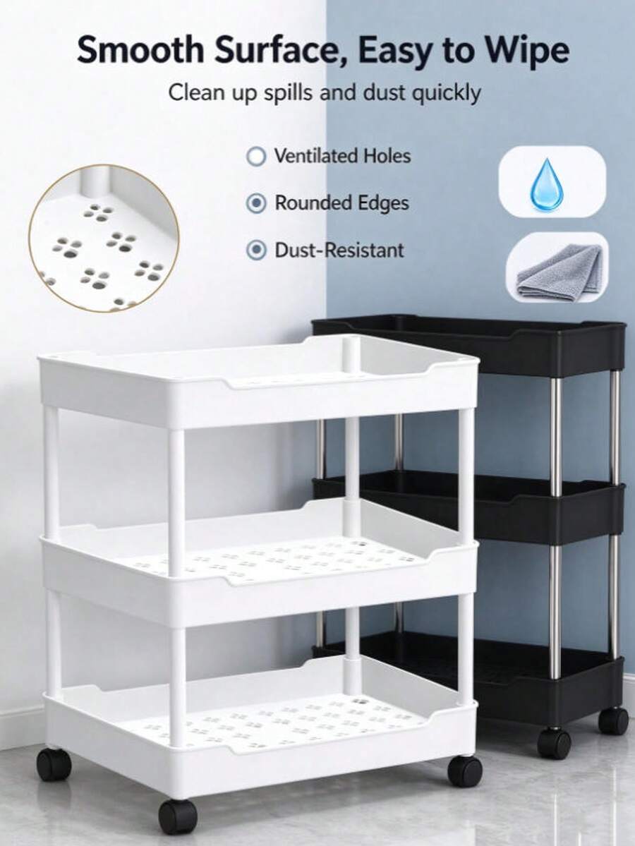 1 kệ lưu trữ đứng nhỏ đặt sàn, thiết kế nhiều tầng, phù hợp cho phòng tắm, nhà vệ sinh, khe hở, phòng khách, nhà bếp và các nơi khác, kệ lưu trữ phân tầng, trang trí phòng tắm gia đình, kệ sắp xếp đồ phòng tắm, trang trí mùa thu - Nhiều màu - Xem 1