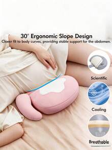 Pregnant Girl's Sleeping Pillow, Adjustable Travel Pillow With Washable Pillowcase, Suitable For Abdominal/Back Support - Multicolor - View 4