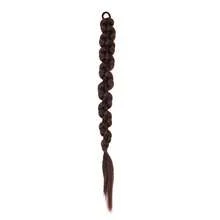 Black Asymmetrical Long Ponytail Hair Extension Scrunchie For Women, Fashionable Twisted Braid Hair Accessory, Influencer Style - Black - View 16