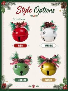 Personalized Jingle Bell Christmas Ornament, Pine Cone Decor, Family Keepsake,Christmas Gifts - Christmas Bells - View 4