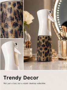 1pc Luxury Spray Bottle, 200ml Capacity, Sparkling Rhinestone Pattern, Minimalist Cylindrical Design, Suitable For Cosmetics, Travel Essentials, Home Cleaning, Hair Accessories, Disinfection, Watering Plants And More - Multicolor - View 5
