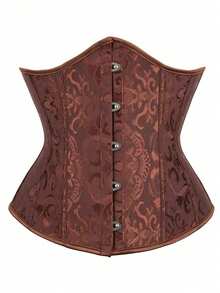 Women's Corset Renaissance Halloween Costume With Boning Support, Front Closure, Back Lace-Up, Plus Size, Wide Pirate Belt, Gothic Victorian Outfit - Multicolor - View 12