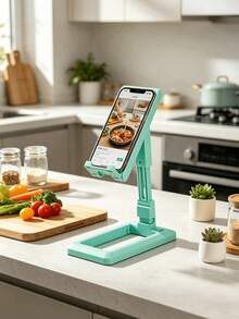 1pc Foldable Transformable Telescopic Desktop Phone Stand, Creative Height Adjustable Portable Phone Holder, Suitable For Daily Use, Bedside Table, Online Classes, E-Commerce Photography, Gift Idea, Desktop Storage, Stable Base, Travel Essential, Holiday Essential, Hands-Free Viewing; Also Can Be Used As Room Decor, Christmas Home Decor, Christmas Decoration, Christmas Stocking Filler, Christmas Gift, Birthday Gift, Perfect Gift For Women - Multicolor - View 1