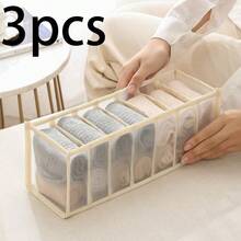 Transparent Mesh Divided Storage Box, Underwear & Socks Organizer, Closet Drawer Organizer, Home Bedroom Storage Solution - Multicolor - View 30