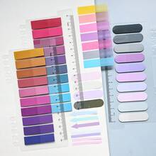 5 Styles Combination 1 Set, Multiple Shapes Index Labels, PET Semi-Transparent Blue Series Sticky Notes, Marking Stickers For Student Textbooks, Reading Books, Message Notes, School Supplies, Ultra-Thin Index Tabs, Back To School Supplies - one-size - View 8