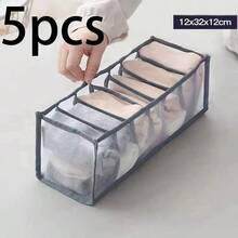 Transparent Mesh Divided Storage Box, Underwear & Socks Organizer, Closet Drawer Organizer, Home Bedroom Storage Solution - Multicolor - View 25