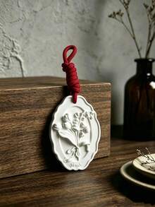 A High-Value Embossed Floral Fragrance Pendant With Red String Aroma Diffuser Slice, Multi-Scene Decor For Car, Wardrobe, Home, Holiday And Birthday Gifting - Multiple Styles - View 11