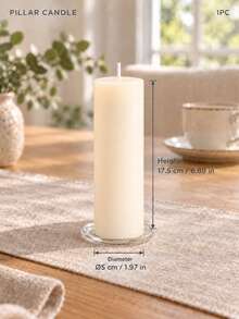 Nến trụ mặt phẳng màu trắng, đường kính 2 inch, chiều cao từ 2–8 inch, bộ đơn và nhiều món cho trang trí nhà cửa, bàn ăn, đám cưới và tiệc - Trắng - Xem 16