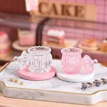 4pcs/5pcs Set 1:12 Scale Miniature Resin Embossed Storage Jars With Lids And Round Wooden Tray, Kitchen Scene Decoration, Adult Collectibles, 14+ - A - View 9