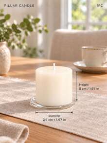Nến trụ mặt phẳng màu trắng, đường kính 2 inch, chiều cao từ 2–8 inch, bộ đơn và nhiều món cho trang trí nhà cửa, bàn ăn, đám cưới và tiệc - Trắng - Xem 13