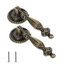 2pcs Single Hole Antique Drawer Pulls - Vintage Decorative Handles With Screws Suitable For Kitchen, Wardrobe, Cabinet, Bathroom, Drawer, Vanity Hardware - single hole - View 2