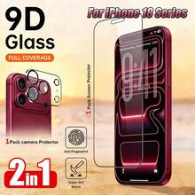 Yezodawee 1pc Full Screen Tempered Glass Screen Protector, 9H+ Hardness, Includes 1pc High Definition Transparent Camera Lens Protector, Compatible With IPhone 16 Pro Max. 9H 9D High Definition Protection Film, Full Screen Tempered Glass Protection, Anti-Shatter, Ultra Long Life Span (No Fingerprint Unlock Function), Compatible With IPhone 16, 15, 14, 13, 16, 12, 11 Pro Max, X, XR, XS Max - 1+1 - View 1