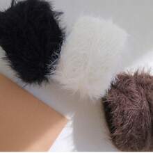 100g/Ball Faux Mink Yarn, Soft Warm Comfortable, Suitable For Handmade DIY Crochet Knitting Sweaters Scarves Bags Accessories Etc. - Multicolor - View 3