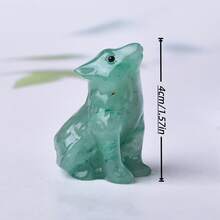 Exquisite Natural Crystal Carved Wolf, Unique Design, Healing Crystal, Gemstone With Contained Energy, Energy Healing Meditation Stone, Home Decor And Gift, Portable, Also Suitable As Holiday Gift, From CUPIDCRYSTAL Brand - Little Wolf - View 4