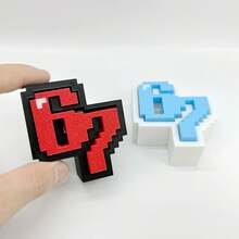 1pc-67 Clicker-Brainrot-Pixel Clicker Fingertip Toy-Button Style Stress Relief Clicker Fingertip Gadget, Desktop Decoration-Stress Relief Fingertip Toy-Button Style Clicker Gadget, Desktop Fingertip Decoration-Pocket Sensory Toy-Fingertip Toy-Christmas Gift-Smusher-Sensory Toy - Multicolor - View 3