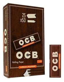 Avant OCB rökpapper 1/4 Brun OCB Virgin perforerade filterspetsar Låda 25 böcker - Visa 3