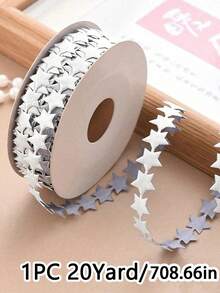20mm/18m Christmas Elegant Ribbon, Christmas Star Ribbon - DIY Gift Floral Packaging Accessories, DIY Gift Floral Packaging And Decoration, Suitable For Handmade, Fashion Ribbon Jewelry Gift Box Packaging Ribbon Daily Decoration - Multicolor - View 10