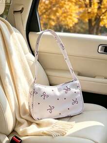 1pc Sweet Heart Bow Pattern One Shoulder Bag, Fashion Handbag, Lightweight Clutch, Zipper Underarm Bag, Suitable For Little Girls, Children; Applicable For Daily Outings, Going Out, Birthday Parties, Outfit Matching - Xin Red Hare - View 11