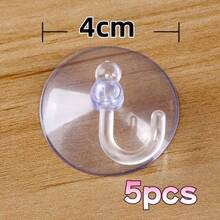1pc/5pcs/20pcs Transparent Suction Cup Hooks, No-Drill Bathroom Kitchen Hooks, Strong Adhesion, Minimalist Style, Multi-Purpose Hooks For Bathroom And Kitchen - White - View 14