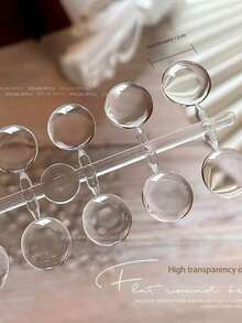 1 hạt màu sơn móng tay tròn + miếng dán hai mặt, bảng màu gel sơn móng tay cao cấp cho tiệm nail, dùng để trưng bày màu gel sơn móng, tiện lợi để so sánh và chọn số màu, dụng cụ làm móng chuyên nghiệp - trắng - Xem 3