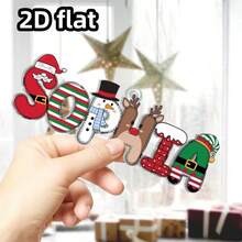 1 buah Huruf Natal dengan Tali, Dekorasi Pohon Natal, Suvenir Liburan, Hadiah Natal, Natal Pertama di Dunia, Dekorasi Pesta Liburan Musim Dingin - liontin - View 5