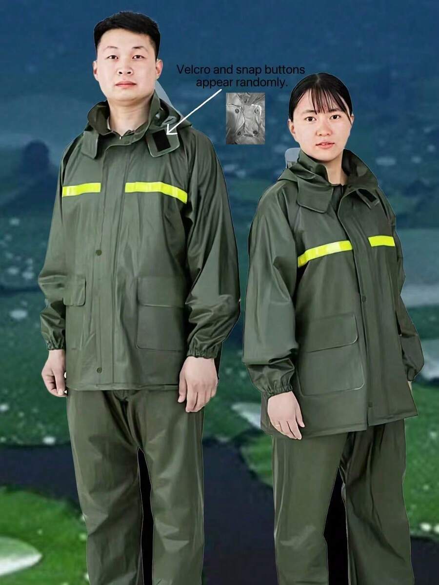 1pc Unisex Outdoor Split Raincoat
