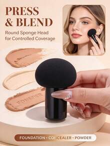 Large Fluffy Powder Brush, Soft Non-Absorbent, Multi-Function Makeup Brush, Blush Brush, Beginner, Beauty Tool - Multicolor - View 8