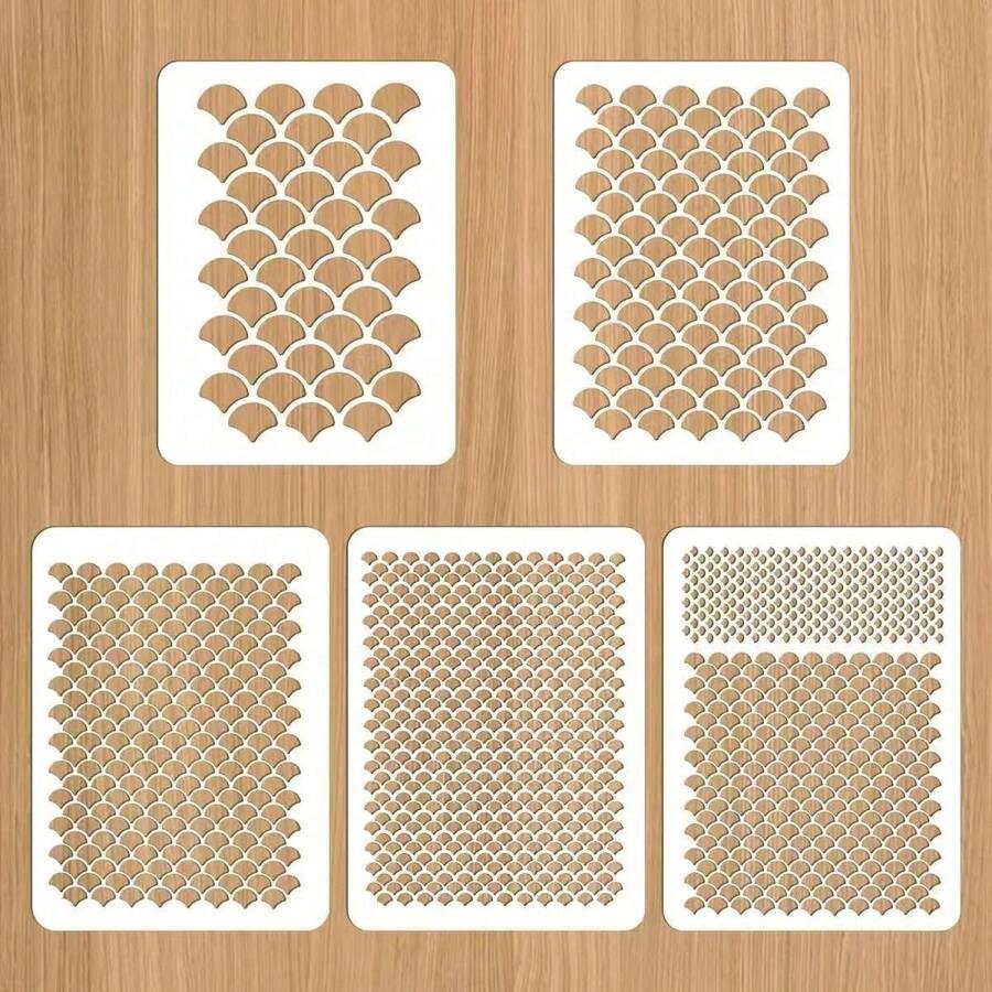 1pc Mermaid Scale Stencil, Mermaid Makeup Template, Reusable Fish Scale ...