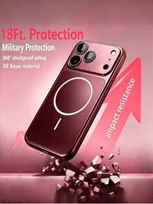 極簡風 Instantly Become 18 17 金屬色手機殼，相容 iPhone 18 Pro Max 17 Pro Air 16 15 14 13，超薄防震硬殼，內建玻璃鏡頭保護蓋 - 銀色 - 查看 11