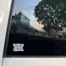 Small Steps Every Day Lead To Big Results. Vinyl Sticker, Clean Minimalist Bold-Font Decal, Uplifting Motivational Quote Celebrating Consistent Daily Effort, Suitable For Helmets, Laptops, Water Bottles. For Goal-Oriented Creatives & Pros - one-size - View 7