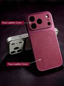 Luxury PU Leather Phone Case With Lanyard, 18 Series Style Upgrade Shockproof Cover Compatible With Iphone 18 Pro Max 17 Pro Air 16Plus 15 14 13 12 11 - Burgundy - View 7
