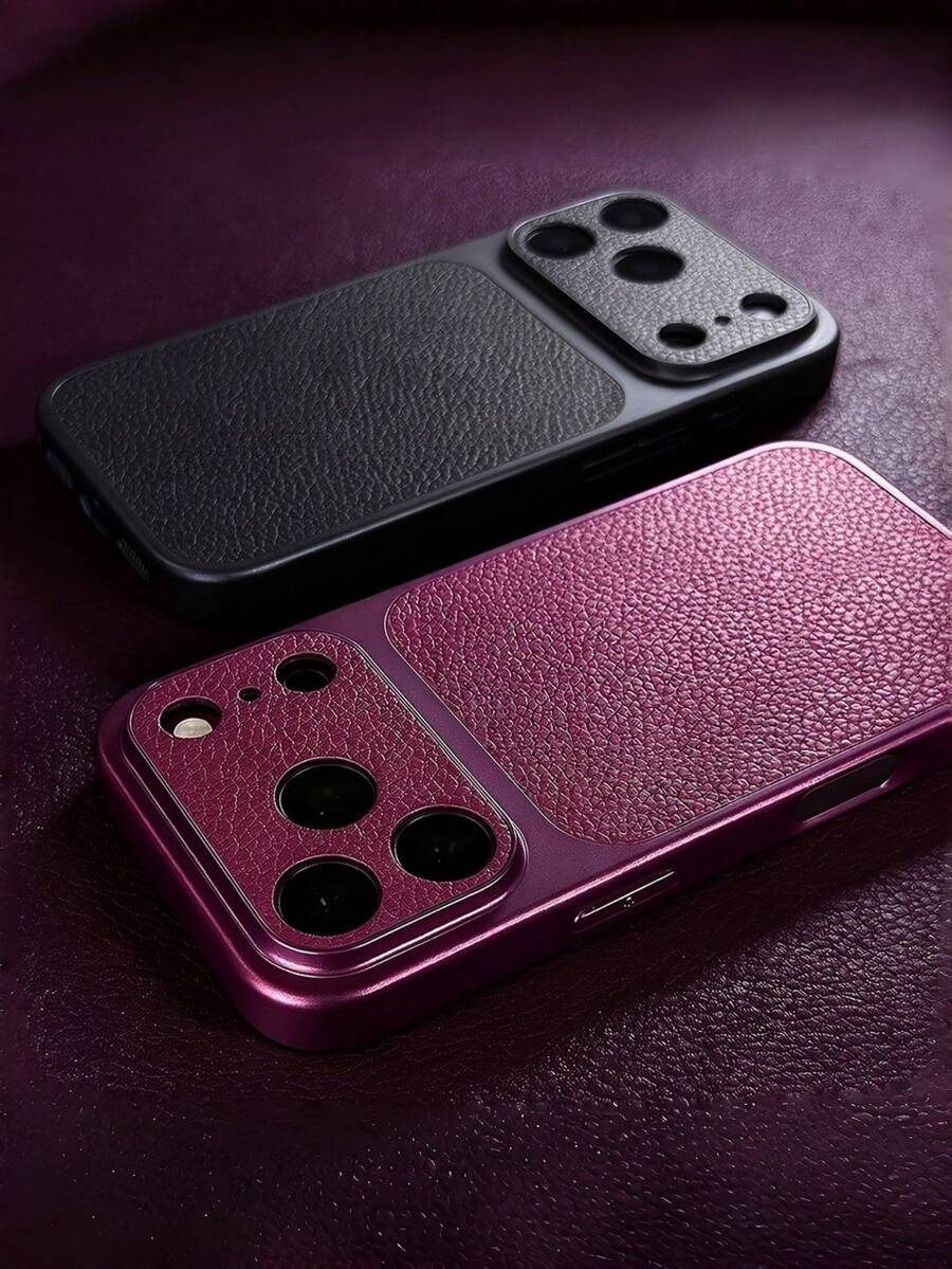 Luxury PU Leather Phone Case With Lanyard, 18 Series Style Upgrade Shockproof Cover Compatible With Iphone 18 Pro Max 17 Pro Air 16Plus 15 14 13 12 11 - Burgundy - View 1