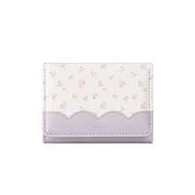 XD Minimalist Ins Style Sweet Short Multi-Function Pink Floral Wallet Coin Purse Card Holder, Mini Kids Wallet, Washable - Multiple Colors Available. Perfect Gift For Friends - Multicolor - View 13