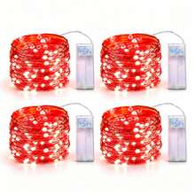 4/6 Pack Colored 3M 30LED Fairy Lights, Battery Operated LED String Lights, Twinkle Lights For Bedroom Dorm Room, Wedding Party Christmas Holiday Aesthetic Decor, Batteries Not Included - LED Fairy Lights - View 17