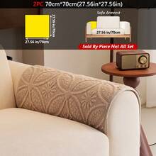 1PC/2pcs Sherpa Fleece Jacquard Sofa Cushion, Non-Slip Pet Anti-Dirty Seat Pad, Sofa Armrest Cover, Sofa Backrest Cover, New Autumn/Winter Warm Protection For Sofa And Chair - Multicolor - View 19