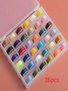 1pc Transparent Home Sewing Bobbin Storage Box, Bobbin Case Or Box And Bobbin Combination Set, Multi-Functional Winding Spool Bobbin Sorting Box, Sewing Accessories - Clear - View 10
