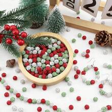 46/106PCS Christmas Red White Green Rhinestone Beads, Clay Straight Hole Spacer Beads, DIY Jewelry Making Bracelet Beads Accessories - Christmas-3 Colors - View 5