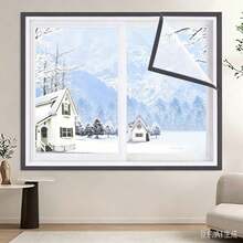 Full Window Winter Thermal Insulation Curtain Window Heat Retention Film Draft Sealing Cold-Proof Wind-Blocking Bedroom Thickened High Transparency Partition No Drilling - Winter Windproof Film - View 19