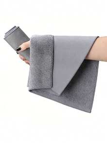 1/2 Pack Thickened Suede Car Cleaning Towels With Locked Edges, No Watermark, Multi-Functional Double-Sided Cleaning Cloth, Suitable For Car Washing, Interior, Shower, Bar, Aquarium, RV, Dining Table, Cabinet, Billiard Room - Multiple Styles - View 9