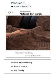 1pc All-Season Jacquard Velvet Anti-Slip Sofa Cover, Soft And Skin-Friendly, Modern Minimalist Style, Easy To Clean, Thick And Warm, Anti-Slip Full-Wrap Elastic Sofa Cover, Suitable For L-Shaped Sectional Sofas And 1/2/3/4-Seater Sofas, Suitable For Halloween, Christmas, Autumn/Winter Decoration - Brown - View 10