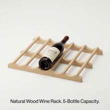 1pc Bamboo Desktop Wine Rack, Bamboo Wine Display And Storage Rack, - Apricot - View 4