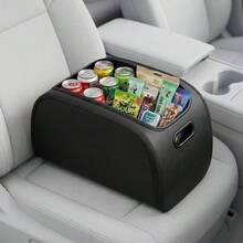 Hộp lưu trữ ô tô vân da sang trọng, hộp đựng đồ ghế trước hành khách, miệng mở rộng rãi, dung tích lớn, hộp lưu trữ nội thất ô tô cao cấp, phụ kiện lưu trữ ô tô thiết yếu, hộp lưu trữ ô tô đa năng - Nhiều màu - Xem 5