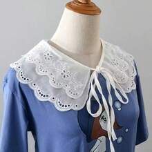 Korean Style Solid Color Detachable Collar/Mini Shawl With Peter Pan Collar, Suitable For Matching With Dresses - Multicolor - View 8