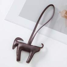 Multi-Color Minimalist Leather Lamb Plush Pendant Fashion Bag Charm Car Key Decoration Accessory Gift - Multicolor - View 18