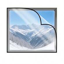 Winter Home Thermal Insulating Window Curtain, Self-Adhesive Sealing Windproof Window Film, Thickened Insulation Film For Bedroom, Double-Sided Adhesive With White Border. - Transparent Thermal Curtains - View 35