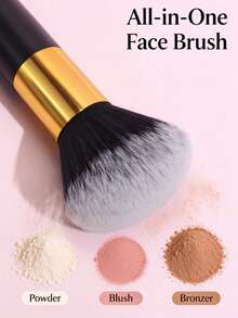 Large Fluffy Powder Brush, Soft Non-Absorbent, Multi-Function Makeup Brush, Blush Brush, Beginner, Beauty Tool - Multicolor - View 5